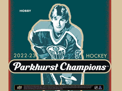 2022-23 Upper Deck Parkhurst Champions Hockey Hobby Box with Wayne Gretzky base set card