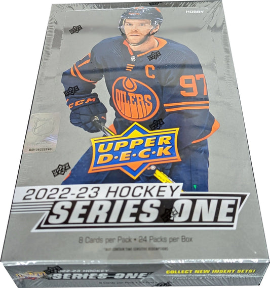 Sealed 2022-23 Upper Deck Series 1 Hockey Hobby Box with Young Guns cards