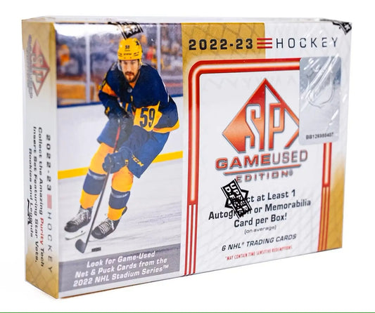 2022-23 Upper Deck SP Game Used Hockey Hobby Box with NHL All-Star base set and auto parallel