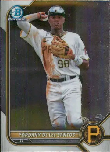 Original gloss baseball card from Bowman Draft Chrome series featuring Dominic Keegan