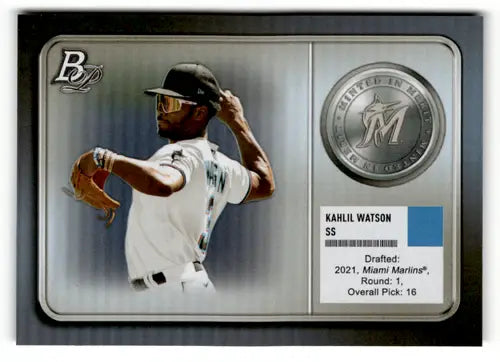 2022 Bowman Platinum Minted in Merit #MM-10 Kahlil Watson NM-MT Marlins ID:51650 - Trading Cards