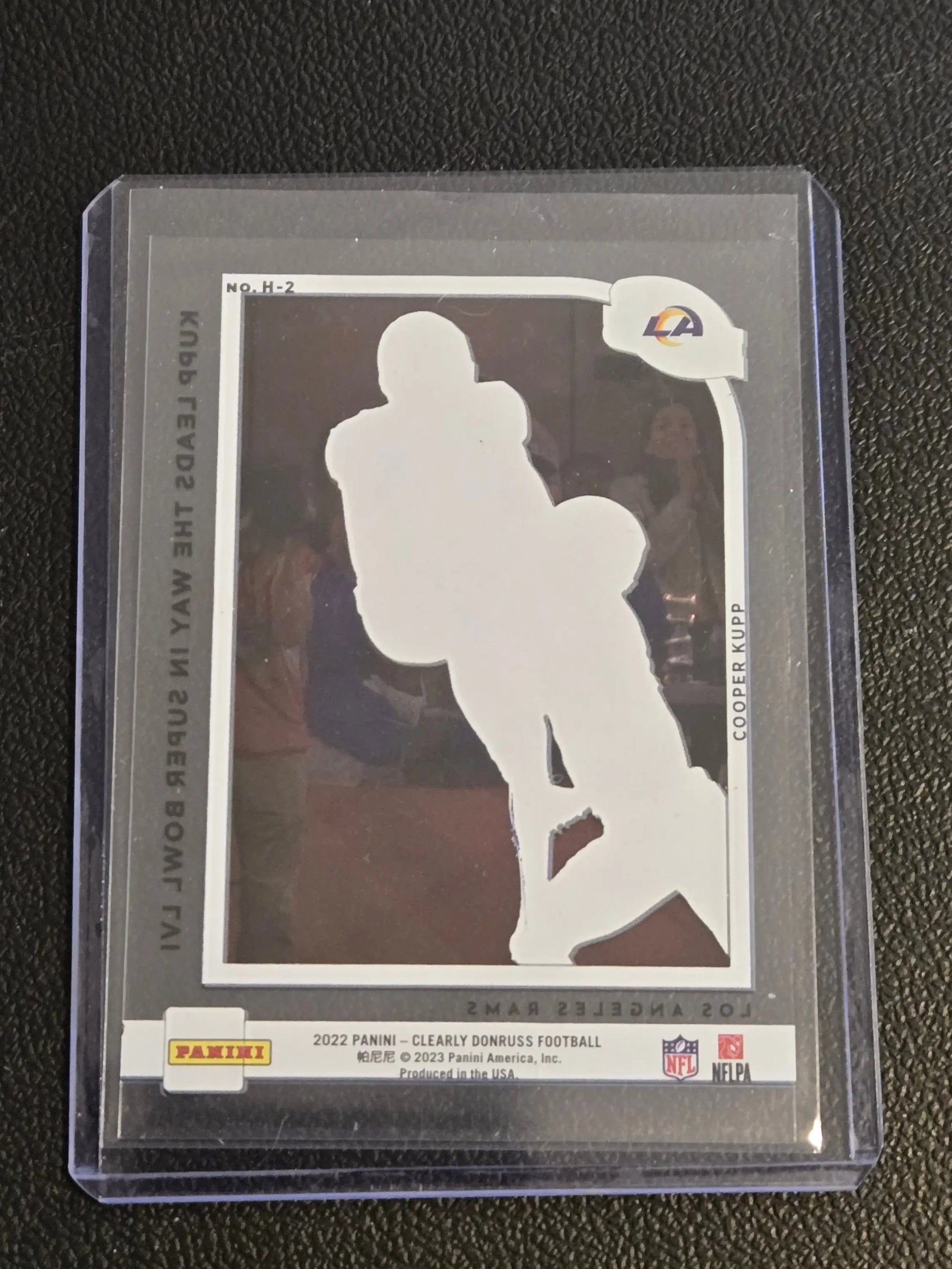 2022 Panini Clearly Donruss Cooper Kupp Highlights Red card in protective sleeve