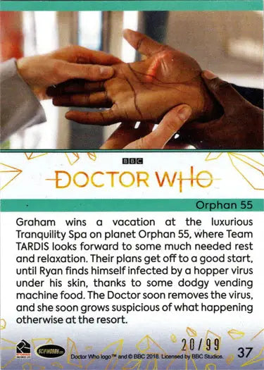 2022 Doctor Who Gold Parallel Card 37 Orphan 55 trading card hobby edition collectible