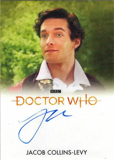 Signed Jacob Collins-Levy Doctor Who bleed autograph card for Series 11 & 12