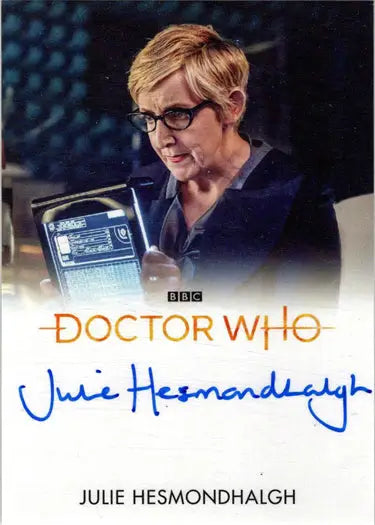 Signed Julie Hesmondhalgh Autograph Card from 2022 Doctor Who Full Bleed Autograph Card