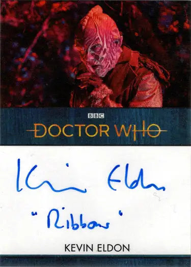 Signed Kevin Eldon Autograph Inscription Card from 2022 Doctor Who Series 11 & 12