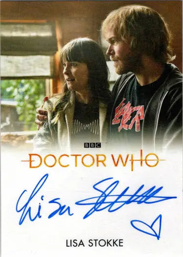 Signed Lisa Stokke Autograph Card from 2022 Doctor Who Series 11 & 12 Full Bleed Autograph Card