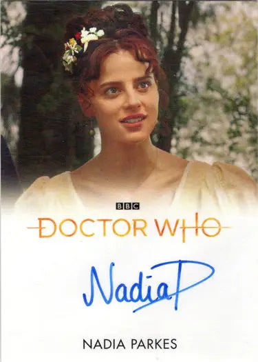 Signed Nadia Parkes Bleed Autograph Card from 2022 Doctor Who Series 11 & 12