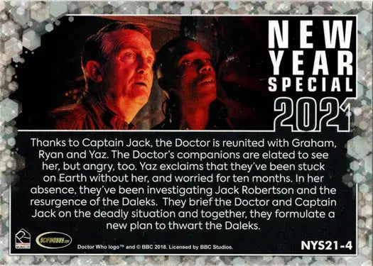 Doctor Who trading card from 2022 Series 11 & 12 Year Special featuring Revolution Daleks