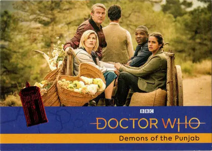 Doctor Who 2022 Red Parallel Card of Demons Of The Punjab episode cover art