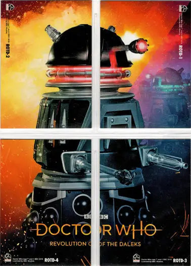 Doctor Who Dalek poster featured in 2022 Daleks four card set ROTD-1-4