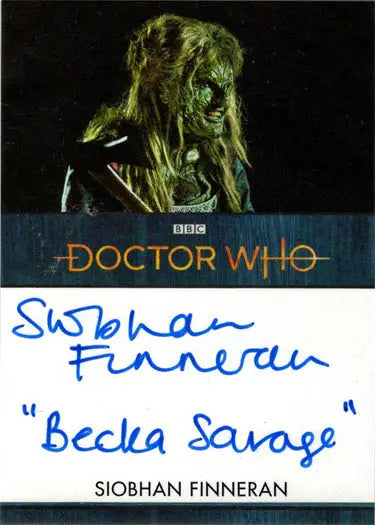 Signed Siobhan Finneran inscription card from Doctor Who Series 11 & 12