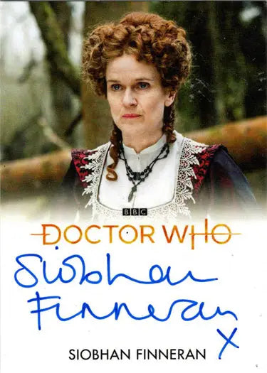 Signed Siobhan Finneran Doctor Who bleed autograph card for collectors and fans