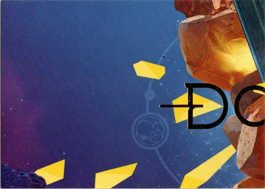 Abstract geometric art on the 2022 Doctor Who TARDIS puzzle insert card