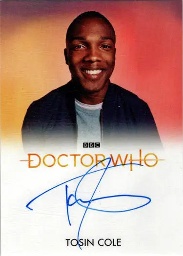 Signed Tosin Cole Doctor Who Full Bleed Autograph Card for collectors and fans