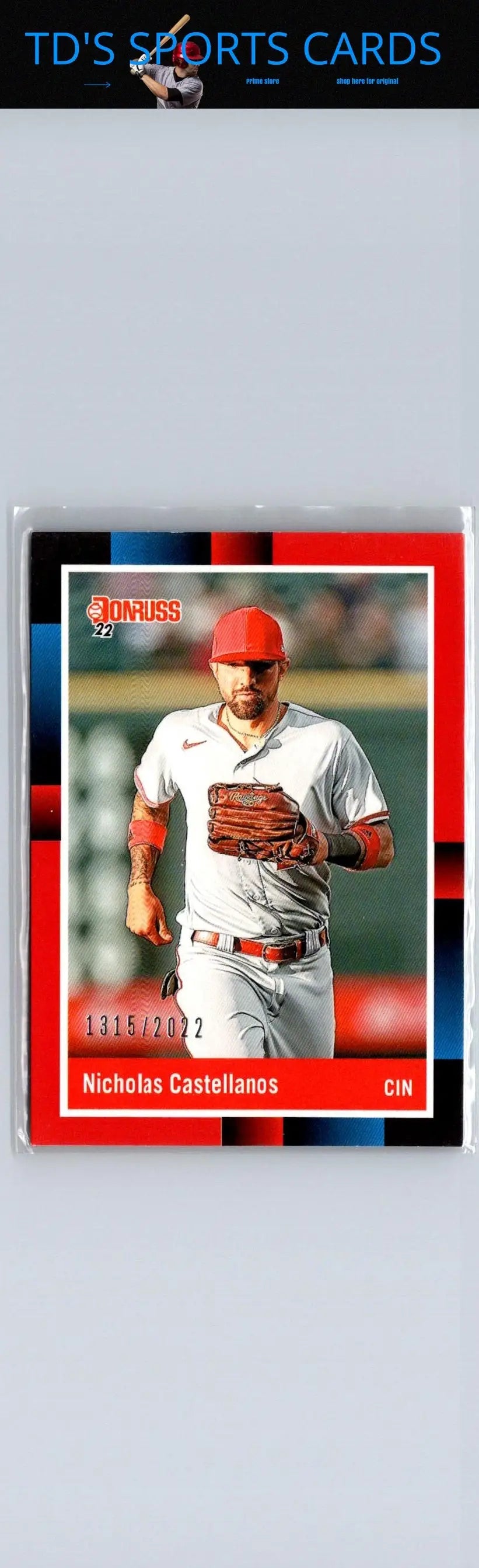 Nicholas Castellanos baseball card 2022 Donruss Red #/2022 featuring Castellanos Red