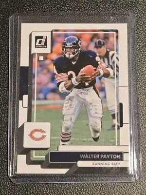 Walter Payton football card from 2022 Donruss series showcasing Payton football card memorabilia