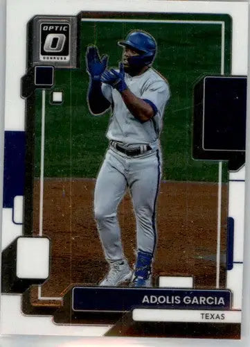 2022 Donruss Optic Adolis Garcia baseball card with original gloss Rangers NM-MT