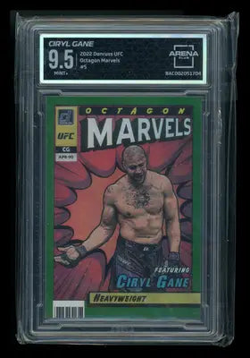 Donruss UFC Octagon Marvels Ciryl Gane 2022 Mint+ 9.5 Green Arena Club card