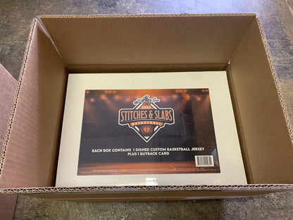 2022 Leaf Stitches & Slabs Basketball Hobby Box with AUTO Jersey and Buyback Card
