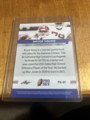 Bryce Young football card from 2022 Leaf Trading Cards Pro Set PS-01