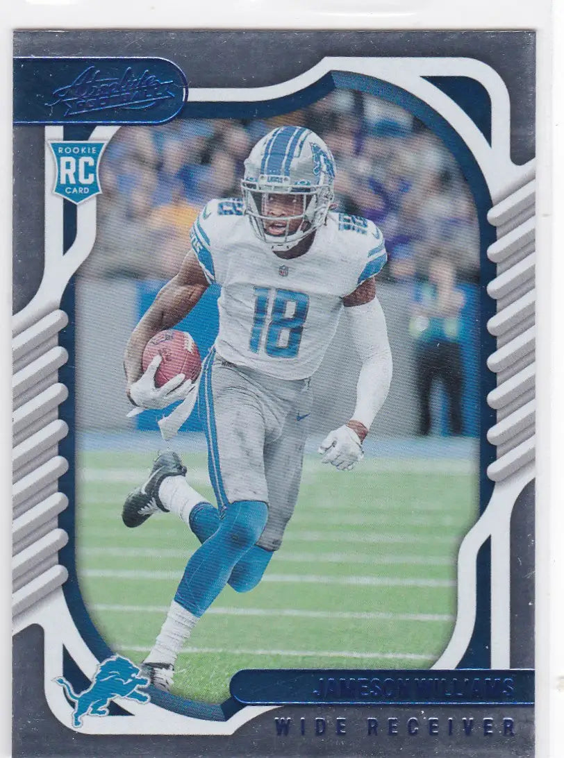 2022 Panini Absolute Jameson Williams RC football card Detroit Lions Williams RC Detriot
