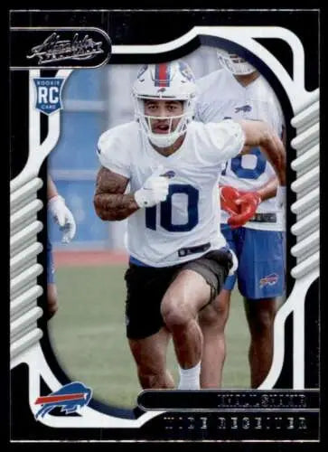 Football trading card featuring Khalil Shakir in white uniform, Panini Absolute original gloss