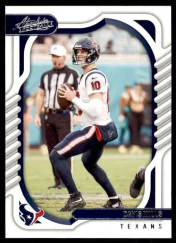 Football trading card of Davis Mills from Panini Absolute with original gloss finish