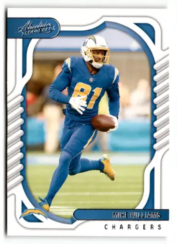 2022 Panini Absolute #86 Mike Williams football card in original gloss, NM condition
