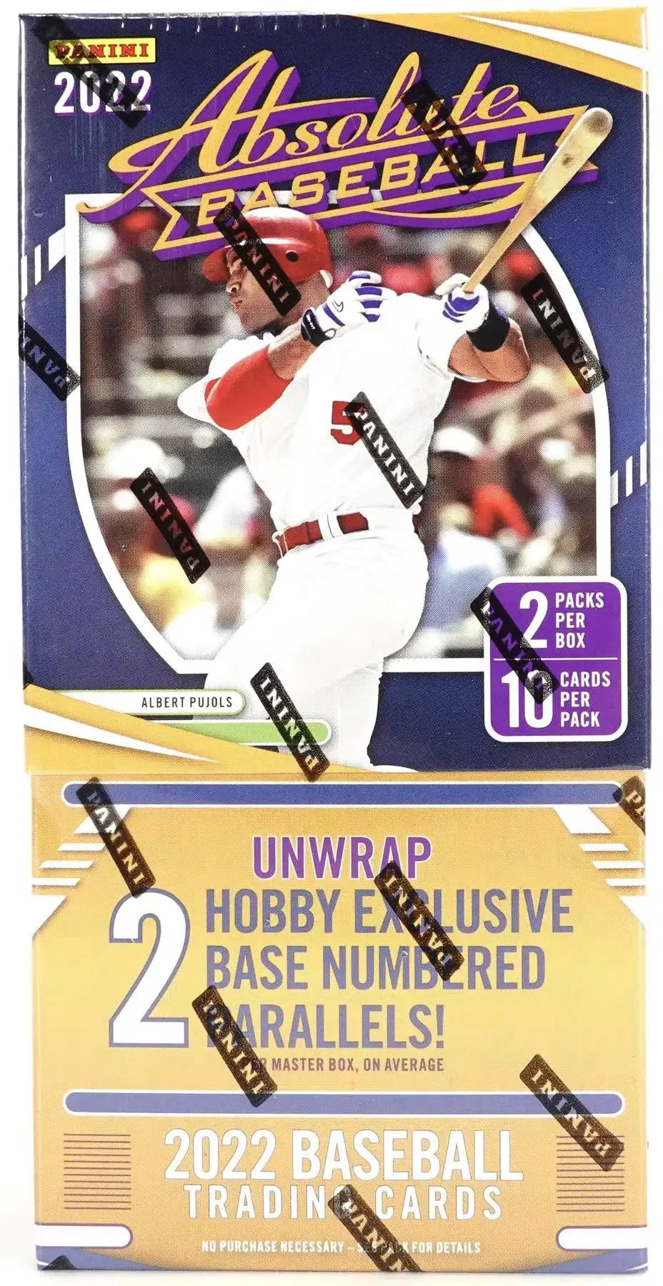 Baseball card box with White Sox player, featuring 2022 Panini Absolute Baseball design
