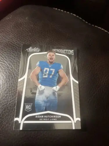 Aidan Hutchinson 2022 Panini Absolute Introductions football card from DET Lions RC