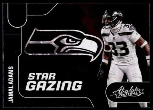 Seattle Seahawks logo and Panini Absolute Star Gazing Jamal Adams trading card