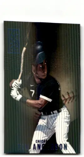 2022 Panini Capstone Blue #84 Tim Anderson Baseball Card in Batting Stance Original Gloss