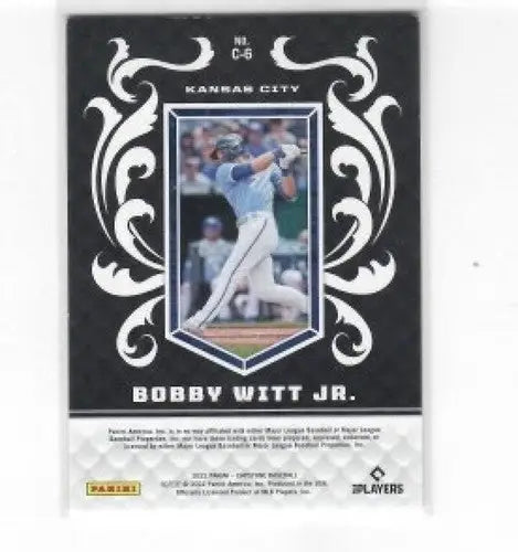 2022 Panini Capstone Crest #6 Bobby Witt Jr. NM-MT Royals ID:53826 - Trading Cards