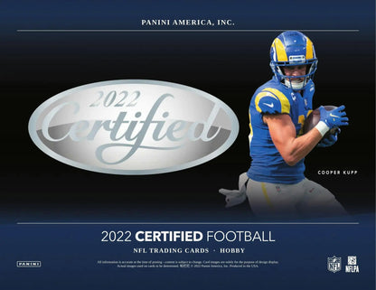 2022 Certified Football trading card featuring mirror signatures from 2022 Panini Certified FOTL Hobby Box