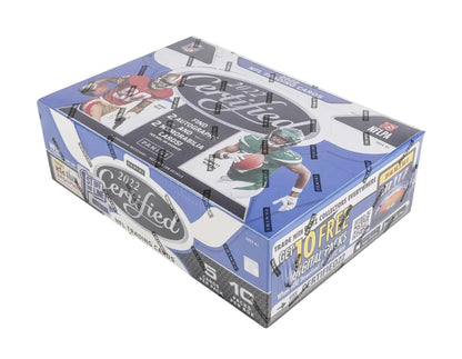2022 Certified NFL trading card box featuring mirror signatures and freshman fabric content
