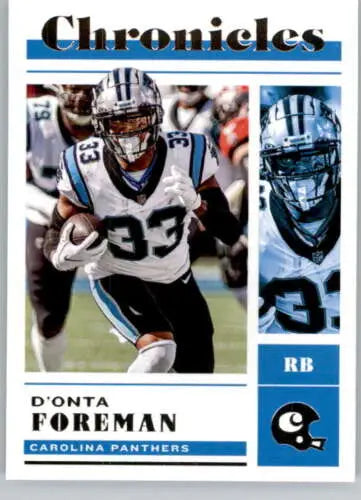 D’Onta Foreman football card from 2022 Panini Chronicles featuring original gloss
