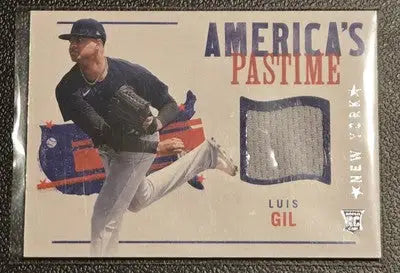 Luis Gil baseball card from Panini Chronicles America’s Pastime Swatches 2022