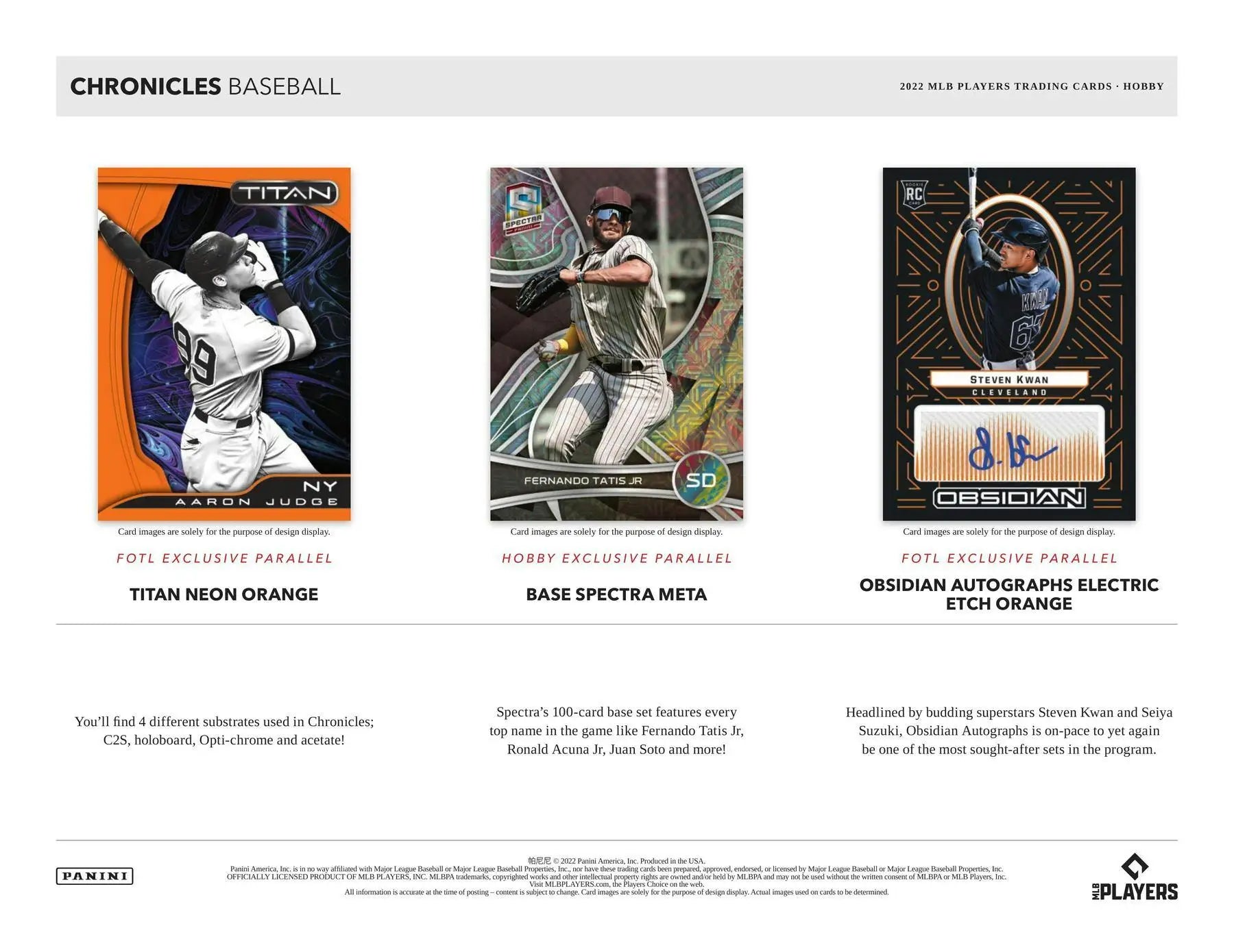 2022 Panini Chronicles Baseball Hobby Box featuring Wander Franco baseball cards