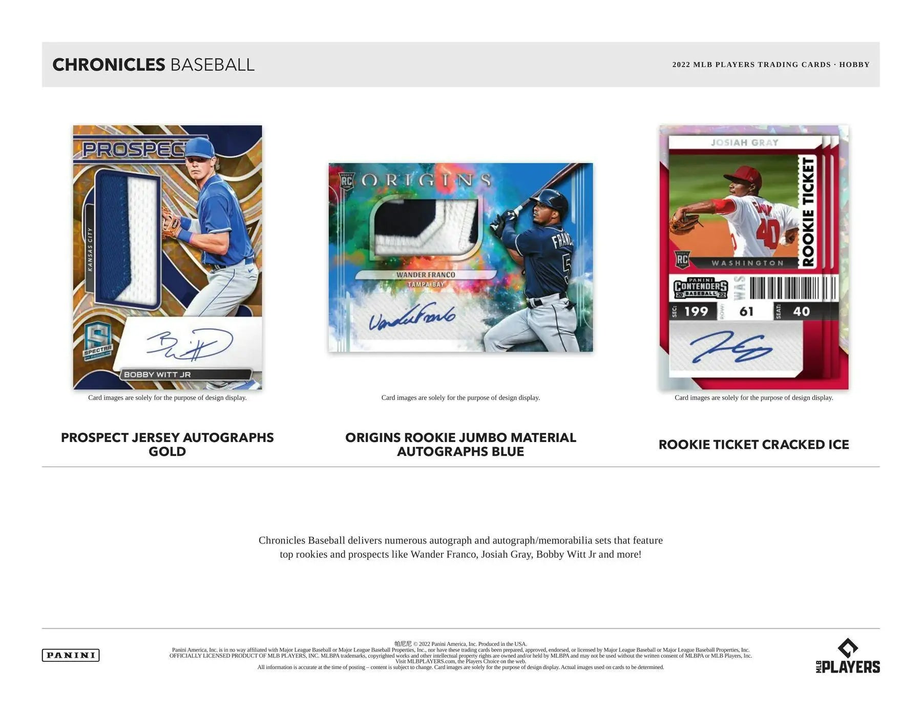 Baseball hobby box featuring Wander Franco autographed cards and memorabilia from Chronicles Baseball delivers