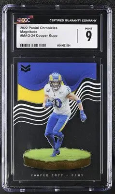 Graded Cooper Kupp football card from Panini Chronicles Cooper series with CGC 9