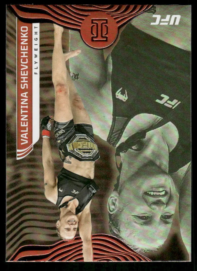 UFC trading card featuring Valentina Shevchenko from Panini Chronicles Illusions series