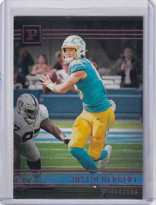 2022 Panini Chronicles #PA-33 Justin Herbert - Los Angeles Chargers - Trading Card
