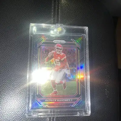 Patrick Mahomes football card from Panini Chronicles Patrick Black Prizm Silver