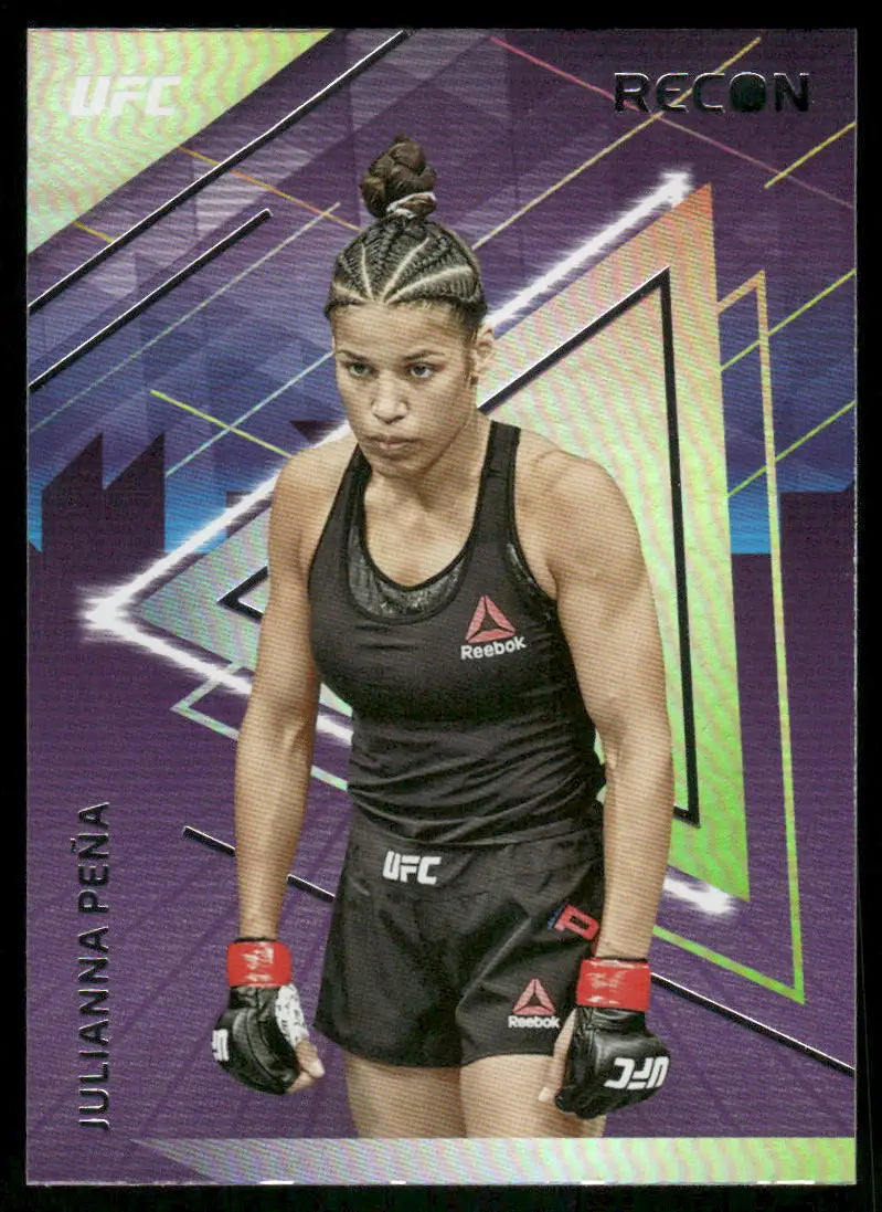 UFC trading card of Julianna Peña from Panini Chronicles Recon MMA collection