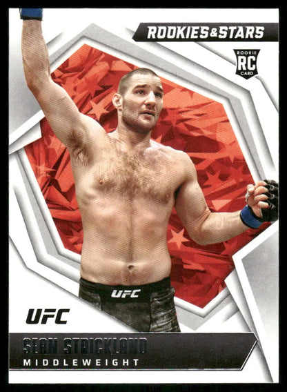UFC trading card of Sean Strickland from Panini Chronicles Rookies & Stars series