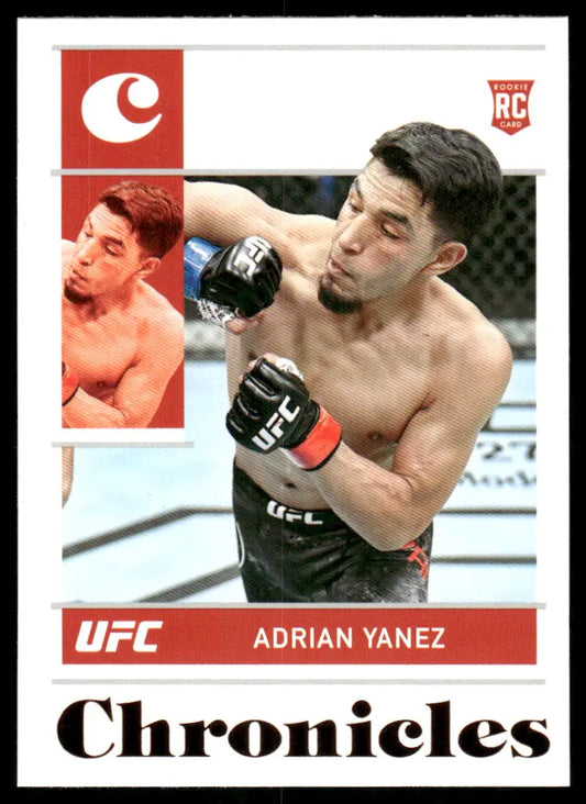 Adrian Yanez UFC trading card from 2022 Panini Chronicles UFC series