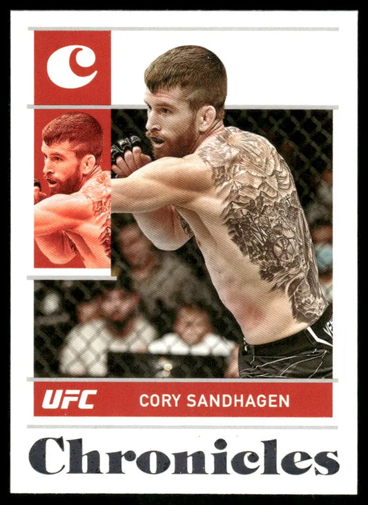 UFC Cory Sandhagen trading card from Panini Chronicles UFC 2022 product