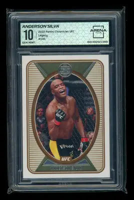 Graded Anderson Silva UFC trading card from Panini Chronicles UFC Legacy series