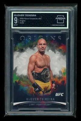 Graded Glover Teixeira UFC trading card from Panini Chronicles UFC Origins collection